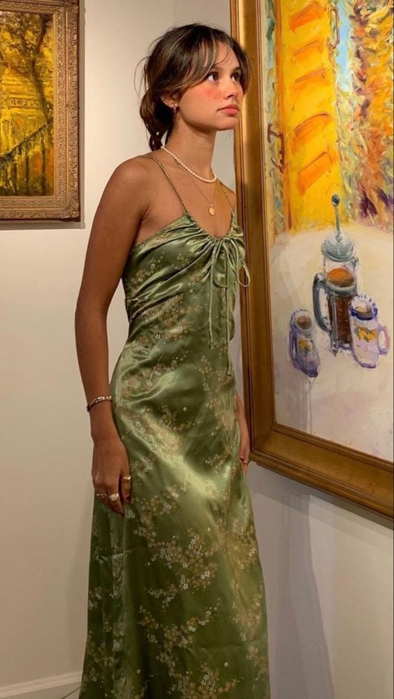 Elegant A-Line Green Satin Long Prom Dress J3170 - Perfect for Homecoming, Formal Dances & Evening Events