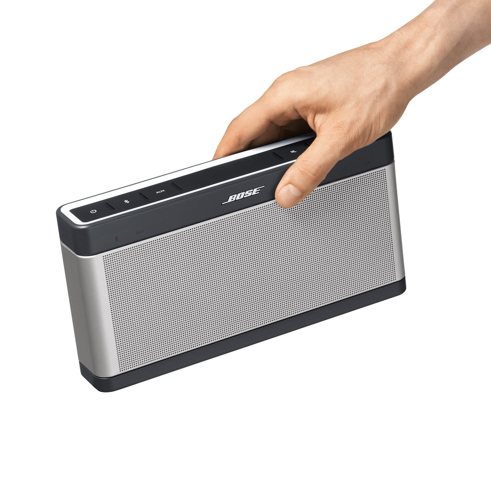 Bose SoundLink Bluetooth Speaker III - Silver (Renewed) | Portable Wireless Speaker for Outdoor, Travel, Home & Party | High-Quality Sound with Long Battery Life