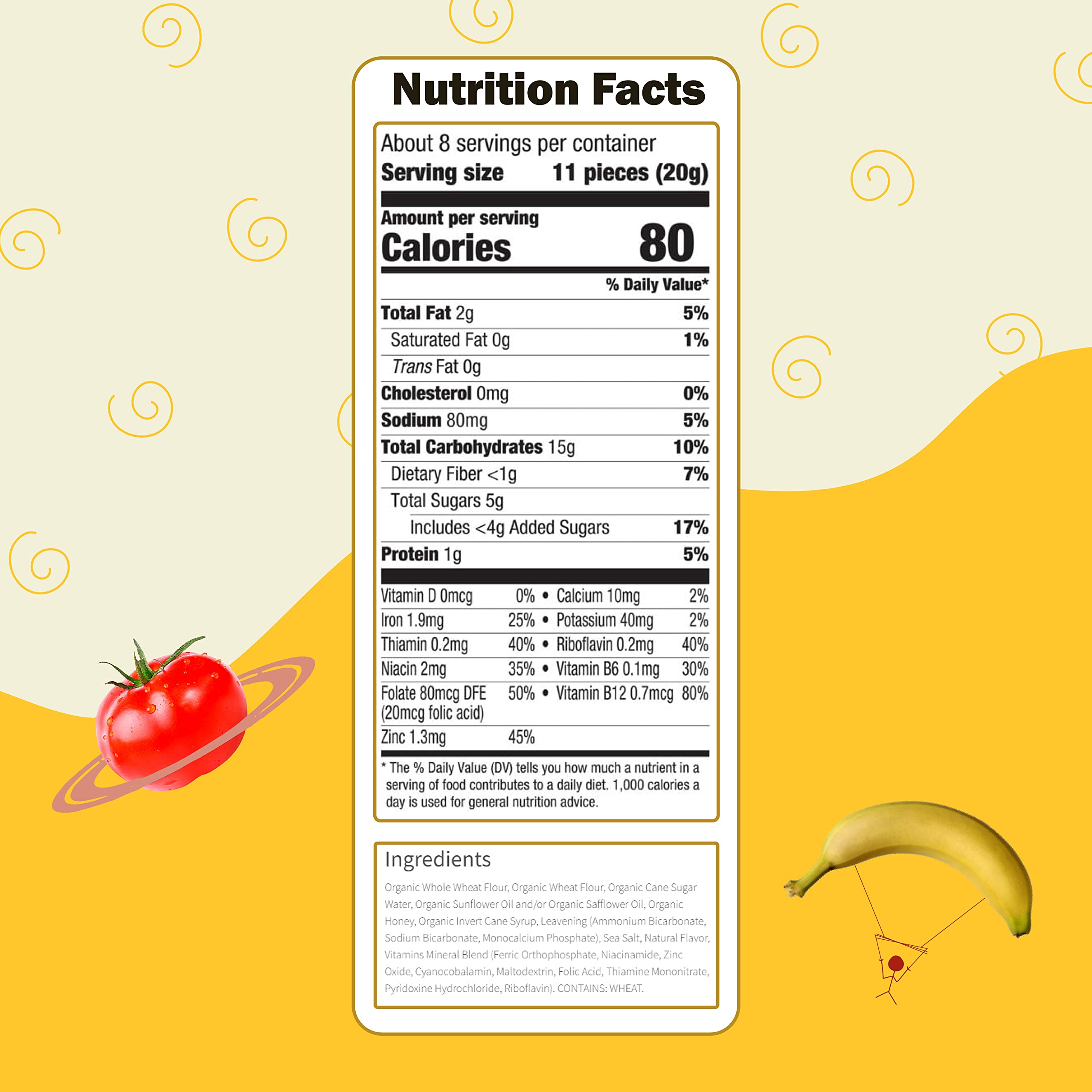 Organic Sesame Street Toddler Snacks - Earth's Best Crunchin' Grahams for Kids 2+ Years | Honey Flavored Healthy Snack with Natural Ingredients | 5.3oz Box (Pack of 6) | Perfect for Lunchboxes, Daycare & On-the-Go Snacking
