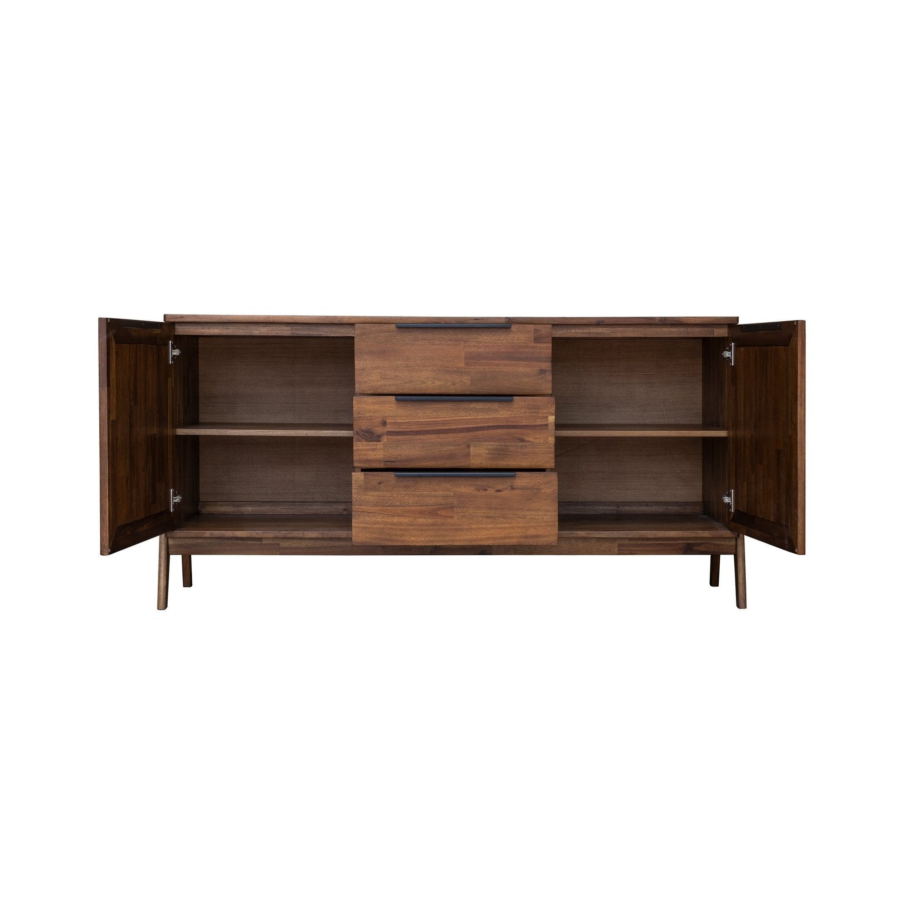Acacia Wood Sideboard - Modern Farmhouse Buffet Cabinet with Storage for Dining Room & Living Room | Perfect for Home Decor, Entertaining & Organization