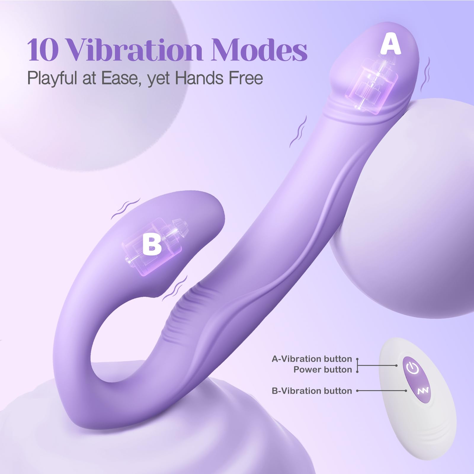 Tracy's Dog Strapless Strap-On Dildo - Realistic Double-Ended Silicone Sex Toy for Women & Couples with 10 Vibration Modes & Remote Control - G Spot Stimulation for Lesbian & Couples Play - Perfect for Solo Play, Partnered Fun & LGBTQ+ Intimacy