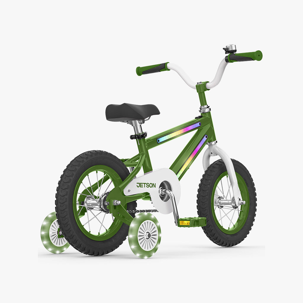 Light Rider 12 LED Kids Bike with Flashing Wheels - Best Children's Light Up Bicycle for Night Riding, Birthday Gifts & Outdoor Play