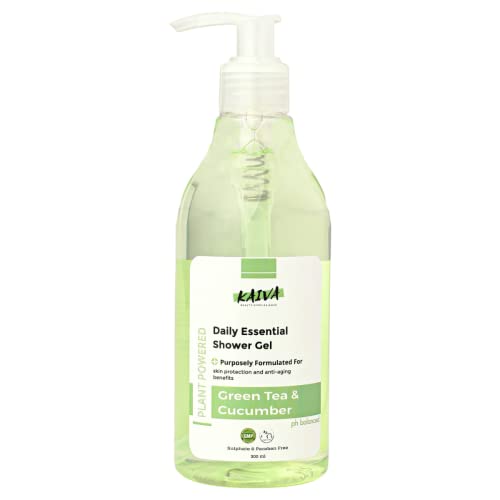 Green Tea & Cucumber Shower Gel - Moisturizing & Brightening Body Wash | Sulfate-Free, Paraben-Free, Vegan Formula for Women & Men | 300ml | Refreshing Daily Cleanser for Dry & Sensitive Skin