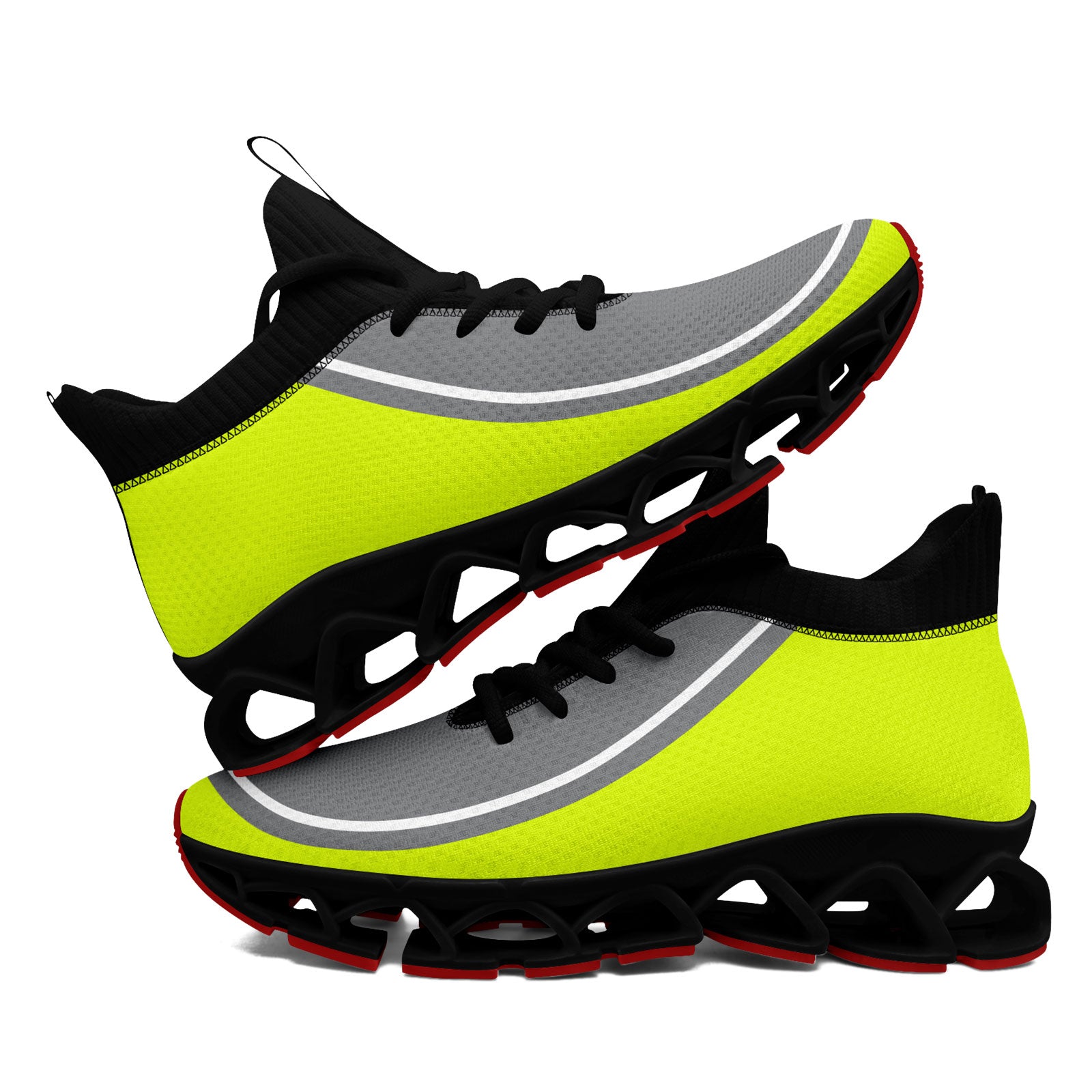 Custom Green & Gray Maxsoul Personalized Sneakers - Breathable Comfort Shoes for Men & Women (FN030XD D020388) - Perfect for Running, Gym Workouts & Casual Wear
