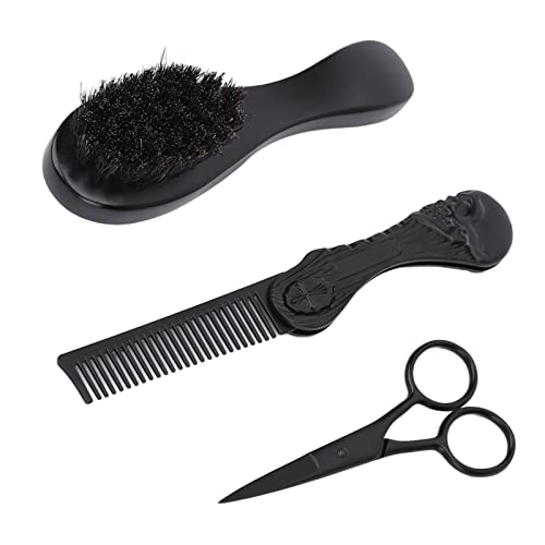 Premium Beard Grooming Kit for Men - Travel-Friendly Beard Care Set with Comb, Scissors & Oil - Perfect Gift for Boyfriend, Husband & Bearded Men - Home, Office & Travel Use
