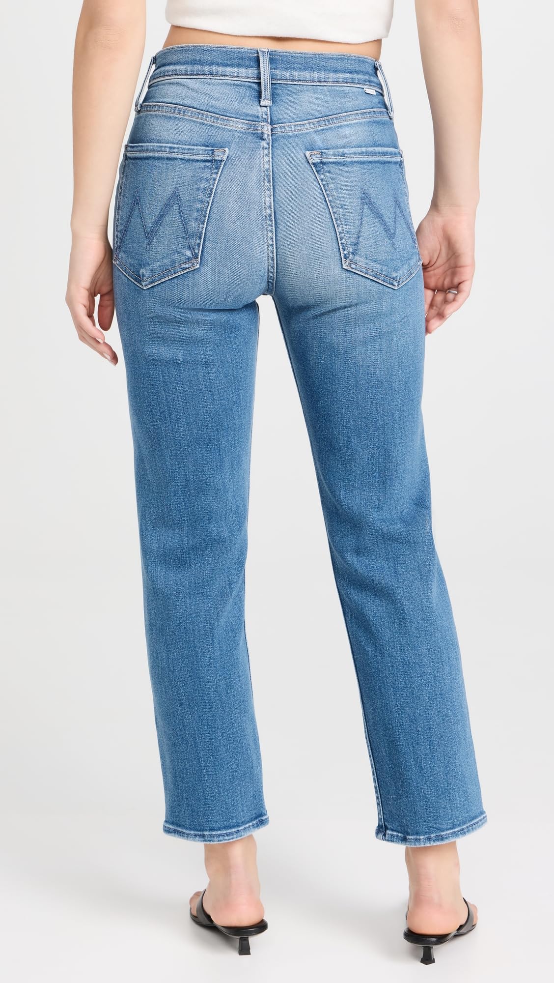 MOTHER Women's The Tomcat High Rise Skinny Jeans - Layover Blue Wash Size 33 | Stretch Denim for Comfort & Style | Perfect for Casual Outfits, Work & Night Out