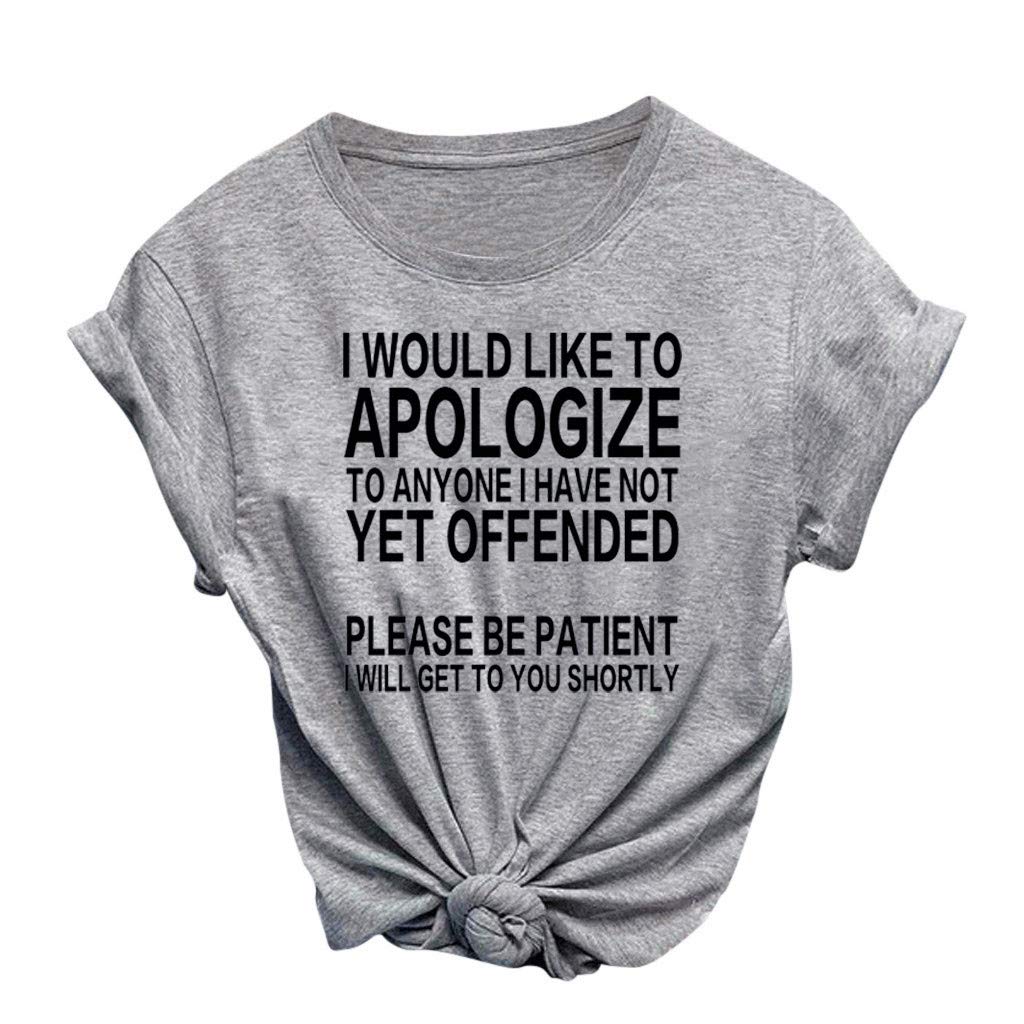 FABIURT Women's Graphic Tees - Funny Sayings Printed Short Sleeve Summer Tops | Casual Cute T-Shirts for Everyday Wear, Outings & Gifts