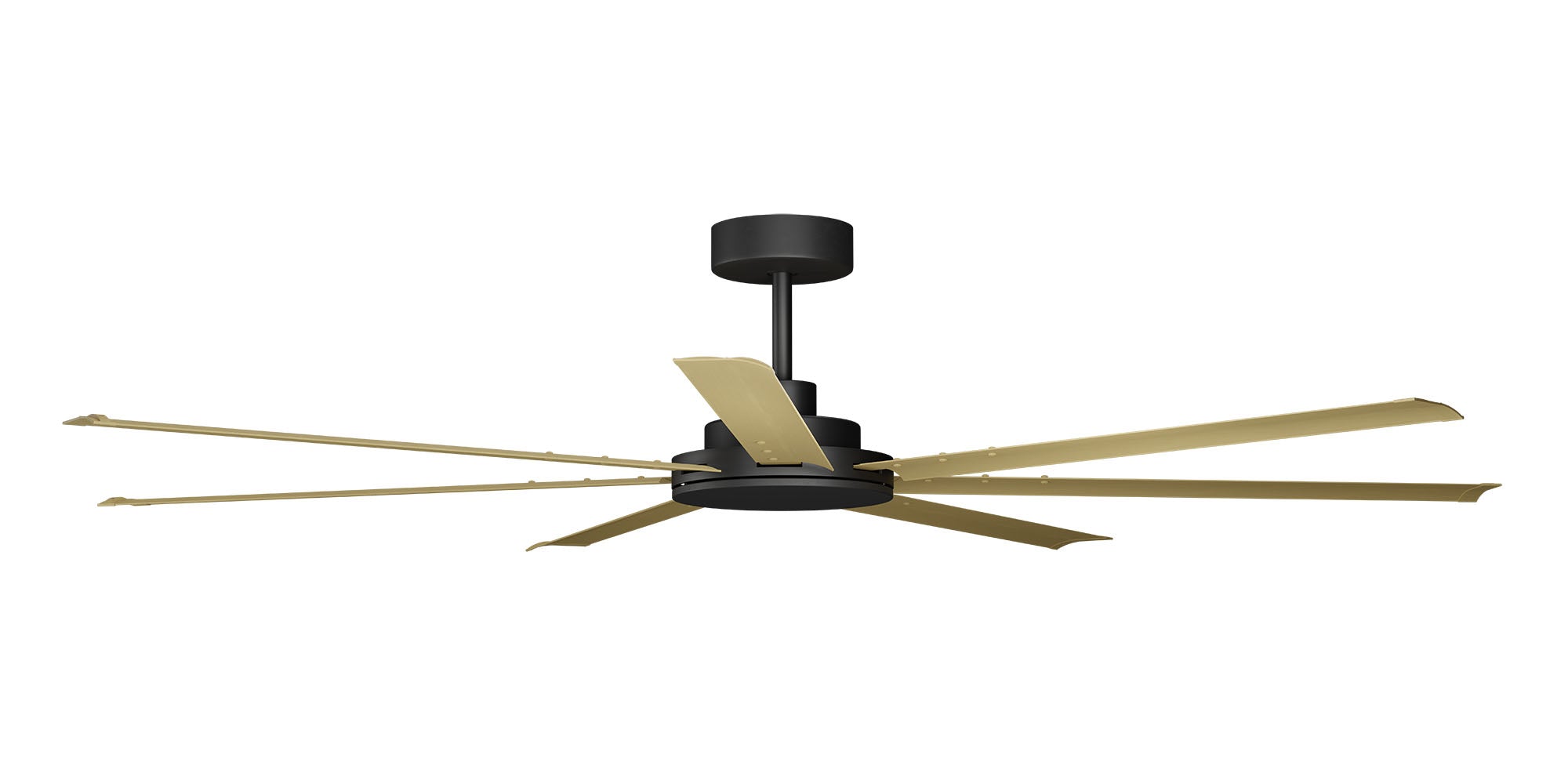 80 Inch Alula Ceiling Fan with Black Motor & Bamboo Blades - Energy Efficient Indoor/Outdoor Cooling for Living Room, Bedroom, or Patio