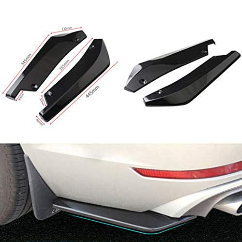 Ubersweet® Black Car Side Skirt Spoiler Lip Splitter - 47 x 14 x 4.8cm Replacement Body Kit for Enhanced Vehicle Styling & Aerodynamics | Perfect for Sports Cars, Tuners & Performance Upgrades