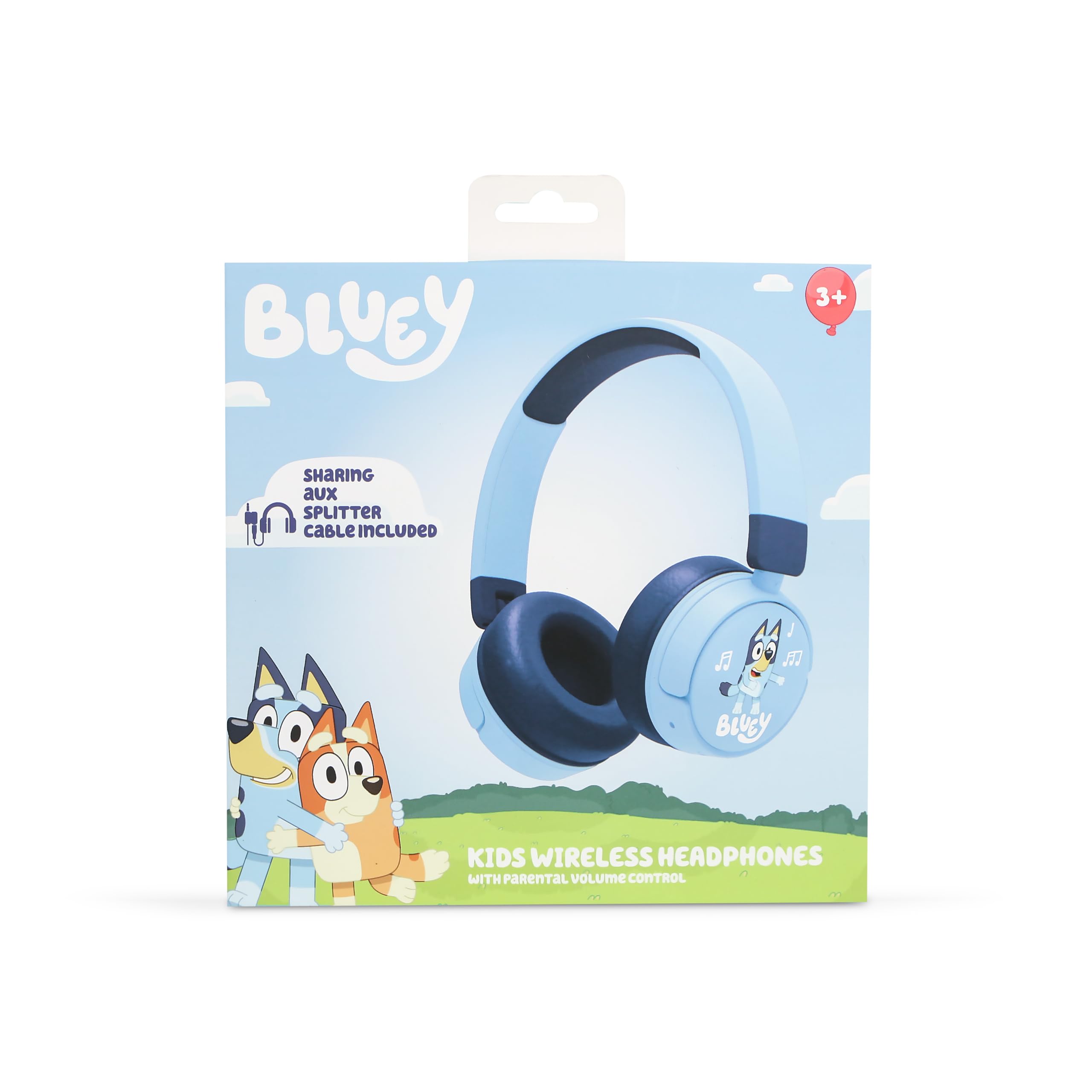 OTL Technologies BL1076 Bluey Wireless Kids Headphones for Boys & Girls - Lightweight Bluetooth Headset with Volume Limiter, Comfortable Ear Cushions - Perfect for School, Travel, and Home Entertainment