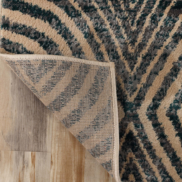 Stylish Abstract Striped Indoor Area Rug & Runner - Soft & Durable for Living Room, Bedroom, or Hallway Decor
