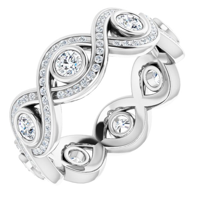1.25 Carat Round Diamond Eternity Band - Vintage Inspired Wedding Ring for Women - Perfect for Anniversaries, Engagements & Special Occasions