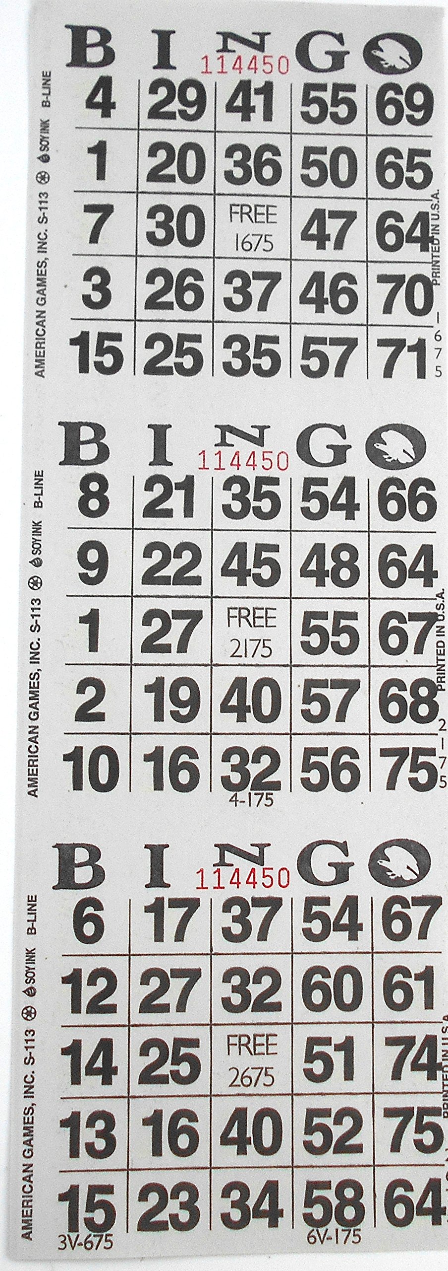 3 on White Bingo Paper Cards - 1000 Sheets (3000 Total Cards) for Bingo Games, Fundraisers & Classroom Activities - Perfect for Parties, Events & Game Nights