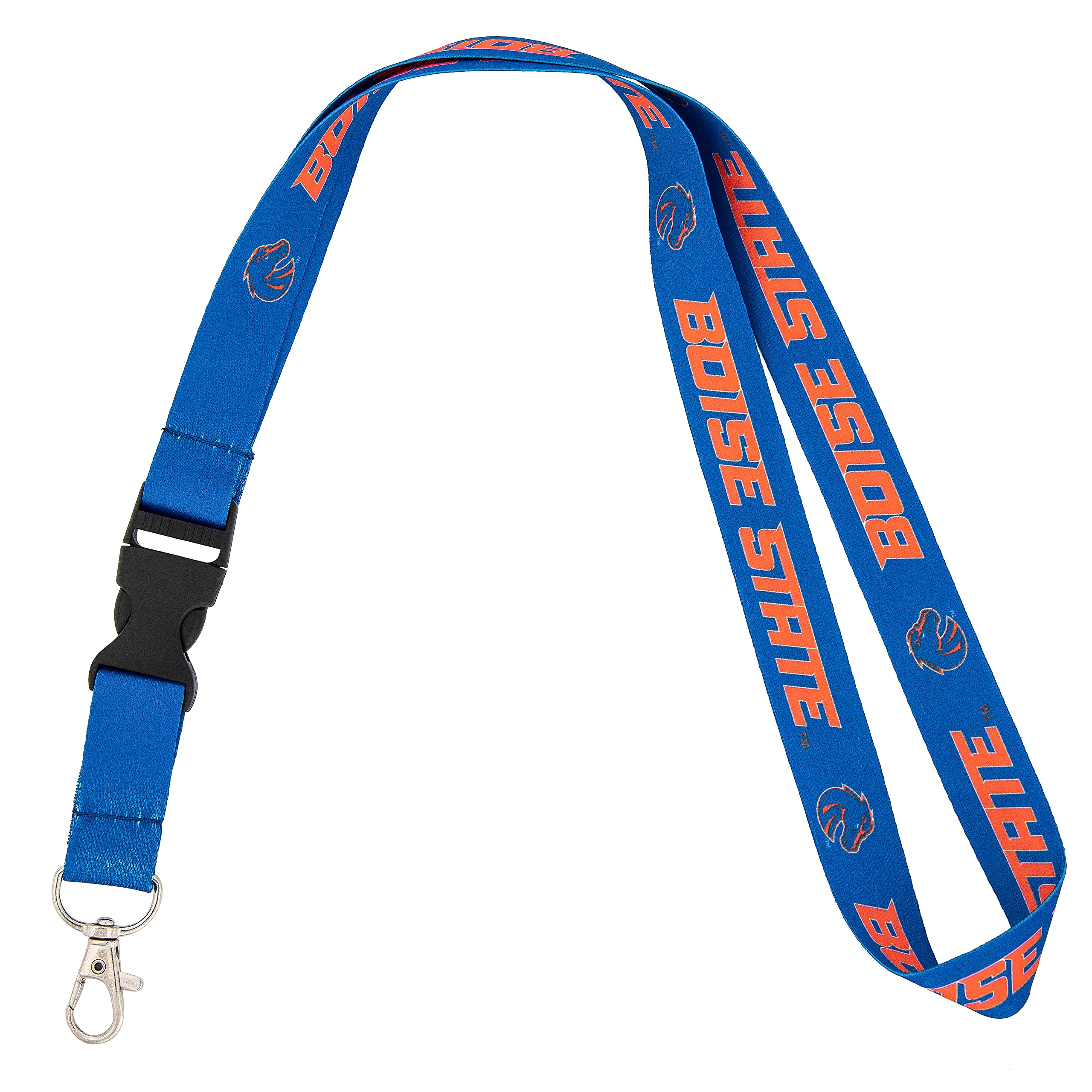BSU Broncos Keychain Lanyard - Detachable Breakaway for Keys & ID Badge (Blue) - Perfect for School & Work