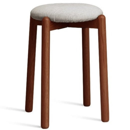 Solid Oak Wood Makeup Stool - Durable & Stylish Vanity Seat for Bedroom, Bathroom, or Dressing Room