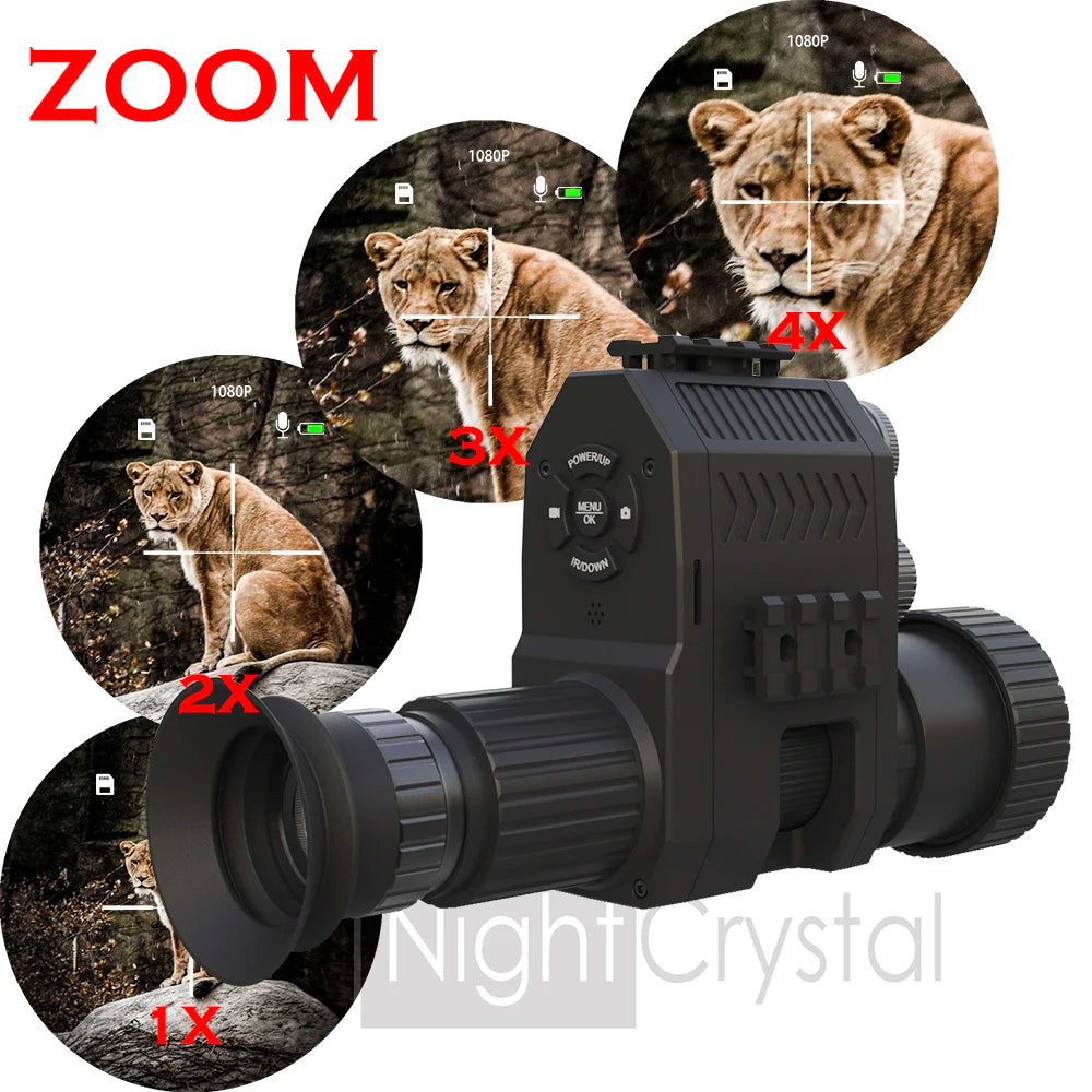 Megoarei NK007 Plus 4B Night Vision Spotting Scope - 850nm IR Infrared Thermal Optics for Coyote Hunting, Wildlife Observation & Security Surveillance | HD Vision in Complete Darkness