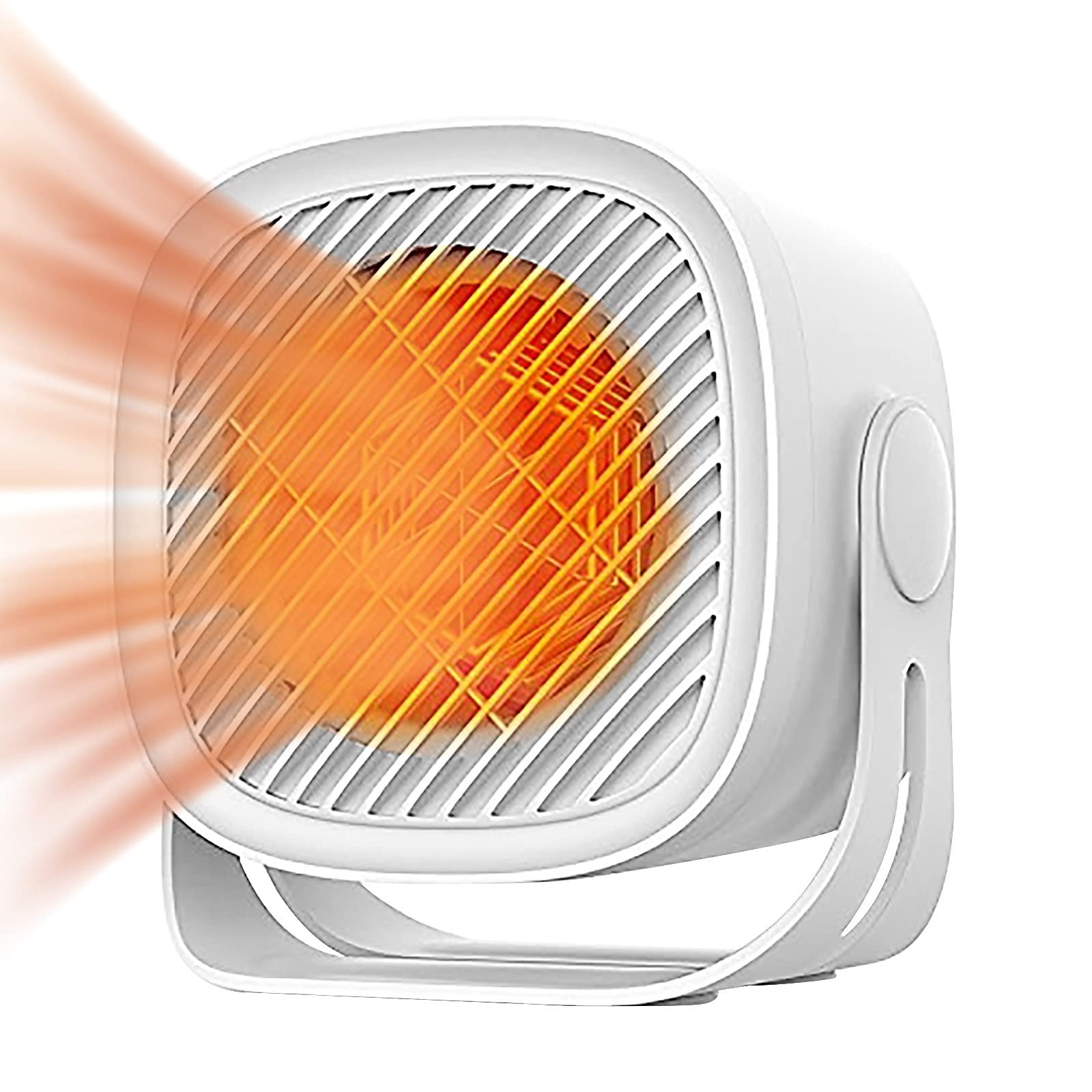 Portable Space Heater with PTC Ceramic Heating - Ultra Quiet Personal Electric Heater for Office, Desk, Bedroom - Overheat Protection & Energy Efficient - Perfect for Home, Office & Small Spaces (White)