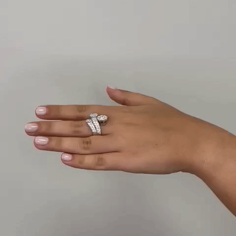 3 Diamond Round Cut Contrarie Cluster Illusion Ring - 2.15ct 18K Gold Italian Jewelry - Perfect for Engagement, Anniversary & Special Occasion Gifts