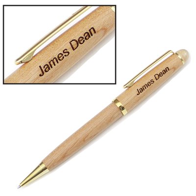 Personalized Maple Wood Classic Twist Ballpoint Pen - Custom Engraved Gift for Men & Women - Perfect for Office, Business Meetings & Graduation Gifts