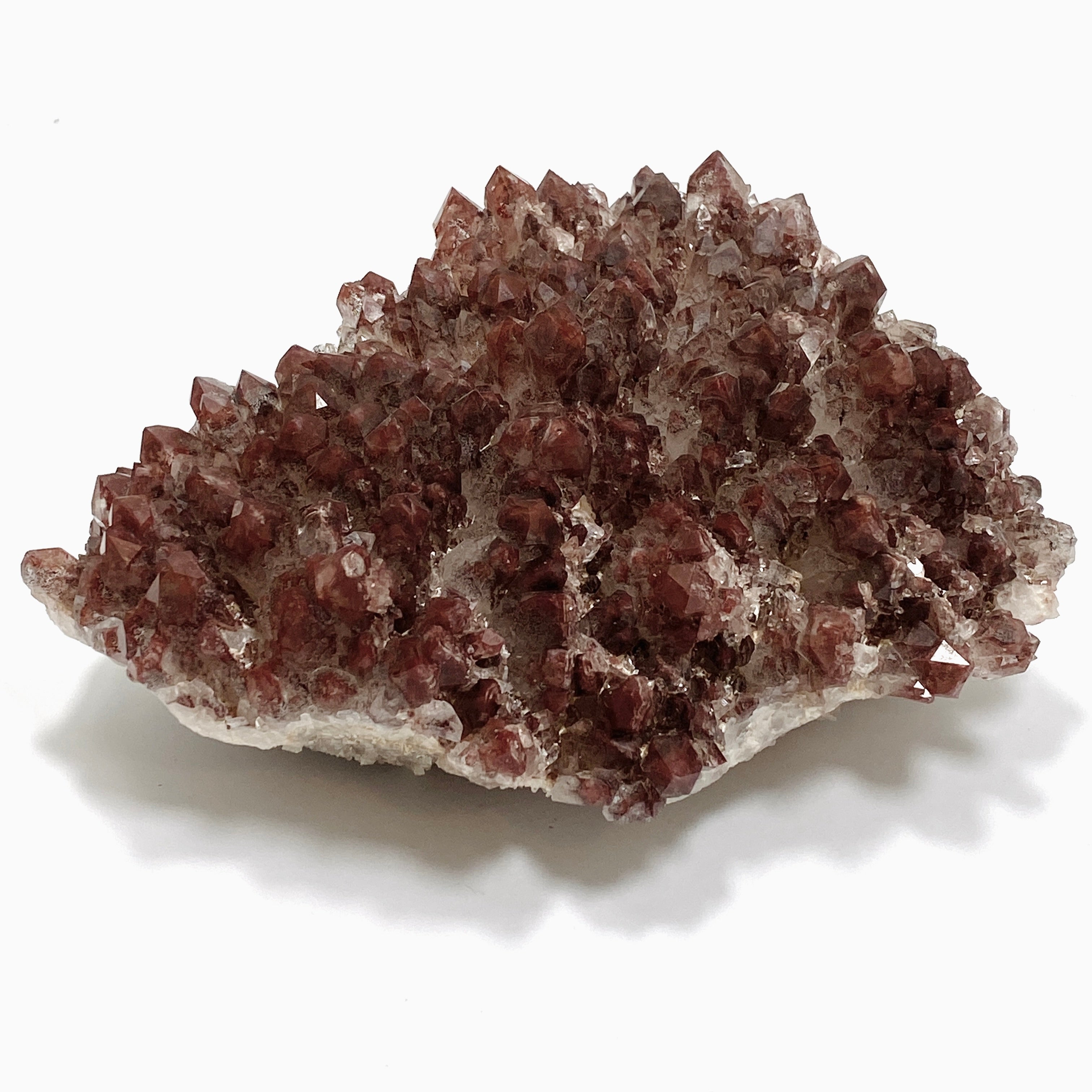Natural Red Hematite Phantom Quartz Crystal Cluster from Zambia - CR3721 | Healing Stone for Meditation, Energy Work & Home Decor