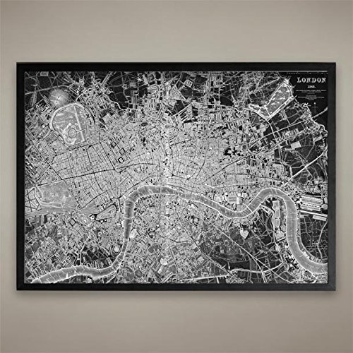 London Map Print Wall Art - Home & Office Decor for Living Room