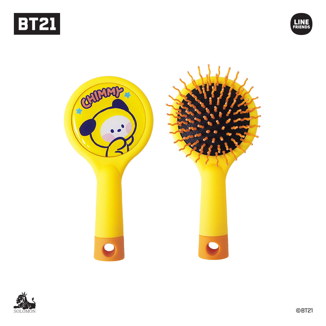 BT21 Mini Hairbrush - Cute Chimmy Character Hair Brush for Kids & Adults | Perfect for Travel, Home, and Salon Use