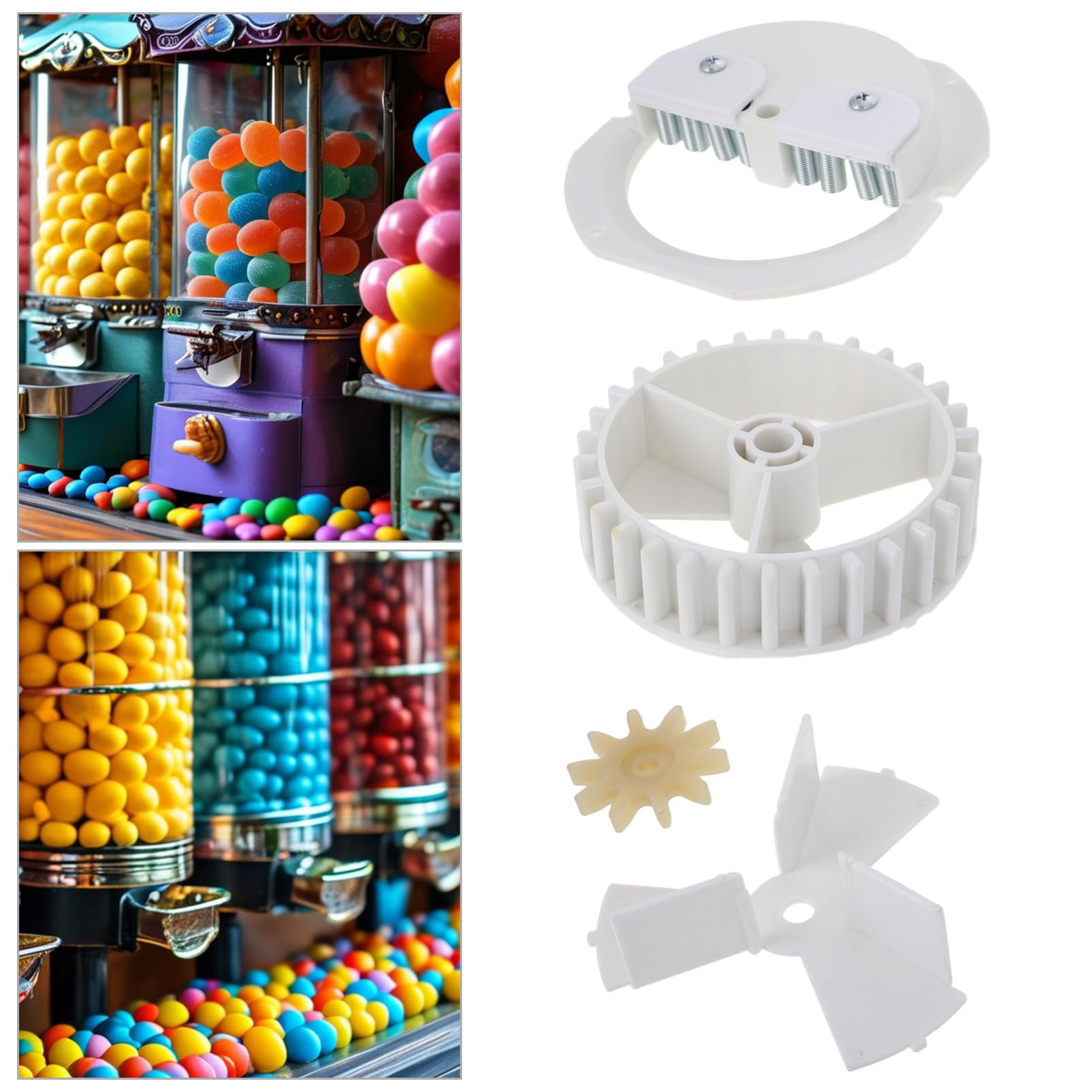 Adjustable Candy Vending Machine Wheel 4.72x4.72x3.14