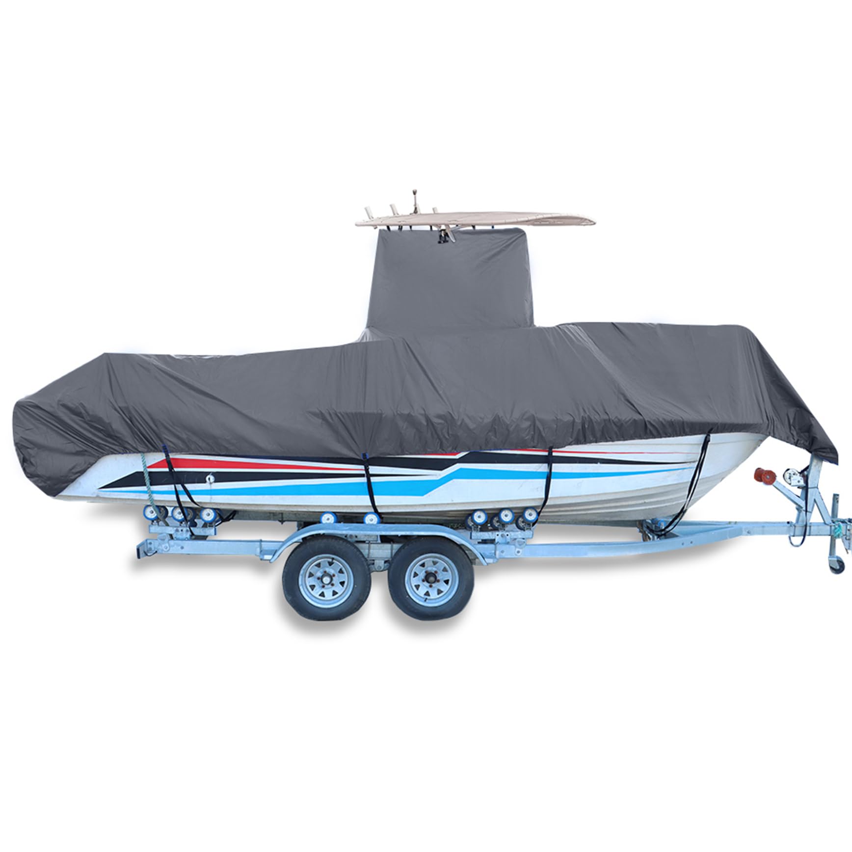 420D Heavy-Duty T-Top Boat Cover for 20'-22' Boats (106