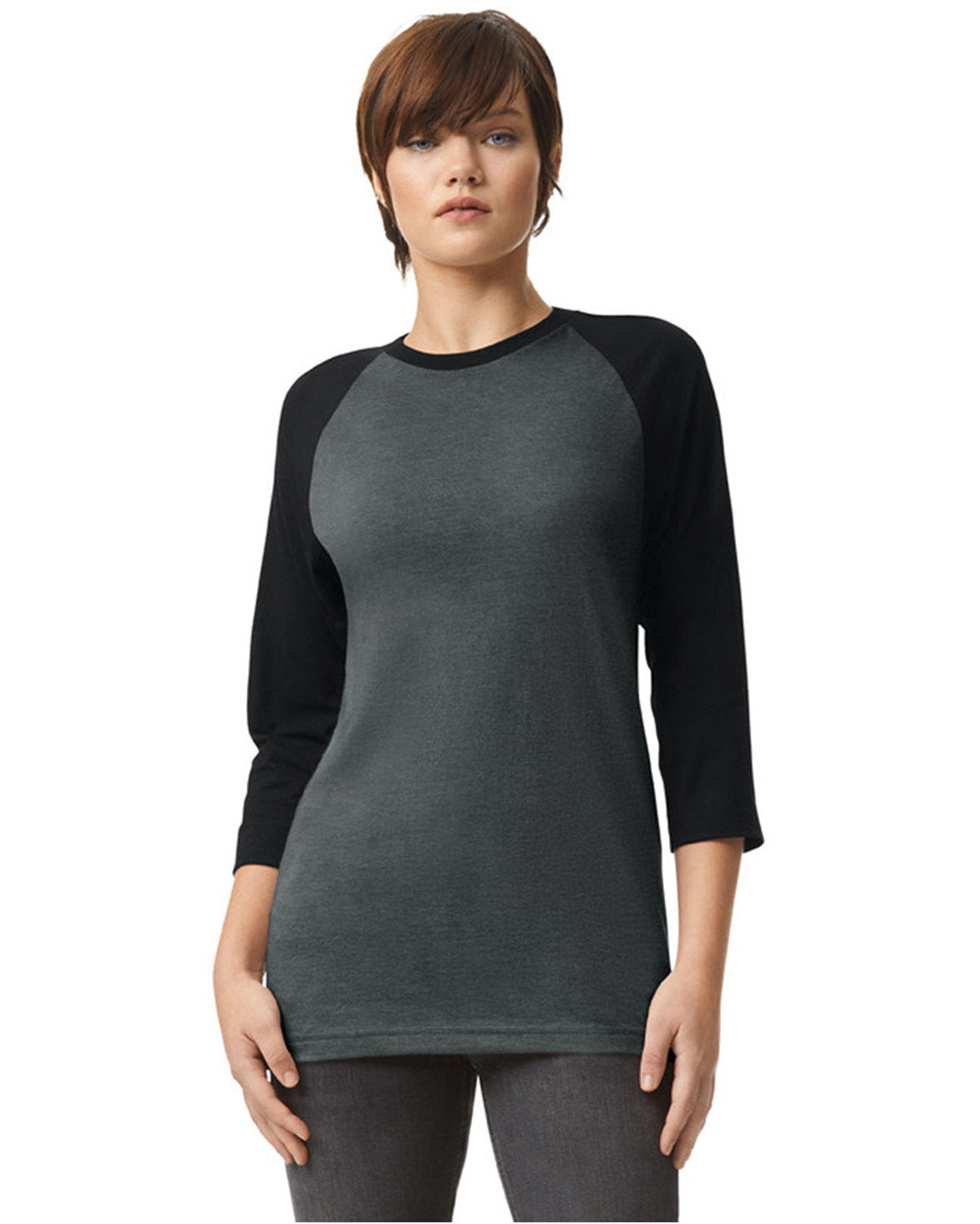American Apparel 2003CVC Unisex Raglan T-Shirt | Soft Cotton Blend Tee for Men & Women | Perfect for Casual Wear, Gym & Everyday Outfits