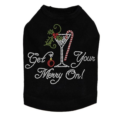Christmas Martini Dog Tank Top - Festive Holiday Pet Apparel in Multiple Colors - Perfect for Christmas Parties & Pet Photos