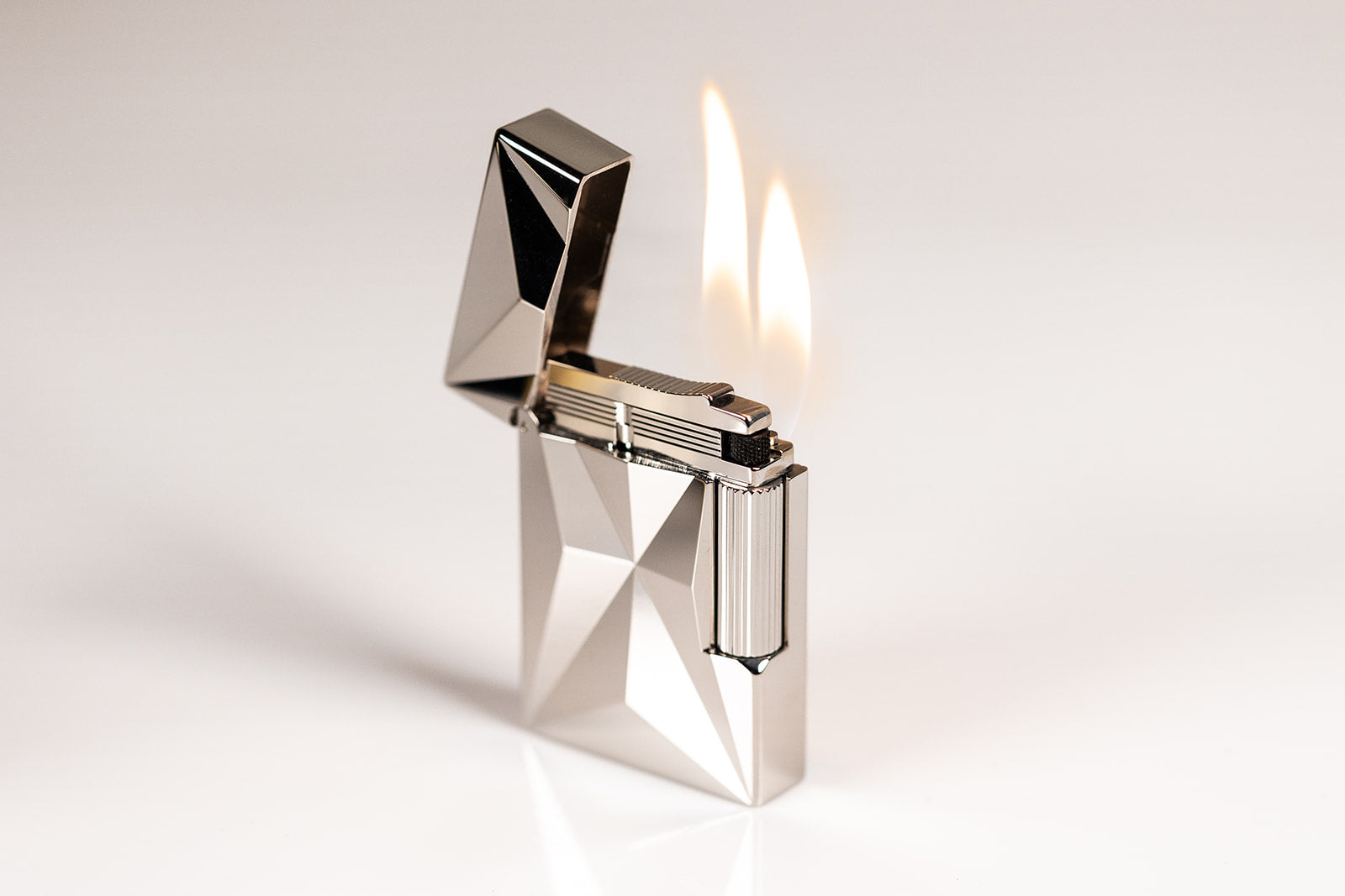 S.T. Dupont Fire X Palladium Ligne 2 Luxury Butane Lighter - Premium Windproof Flame for Cigars, Cigarettes & Outdoor Use