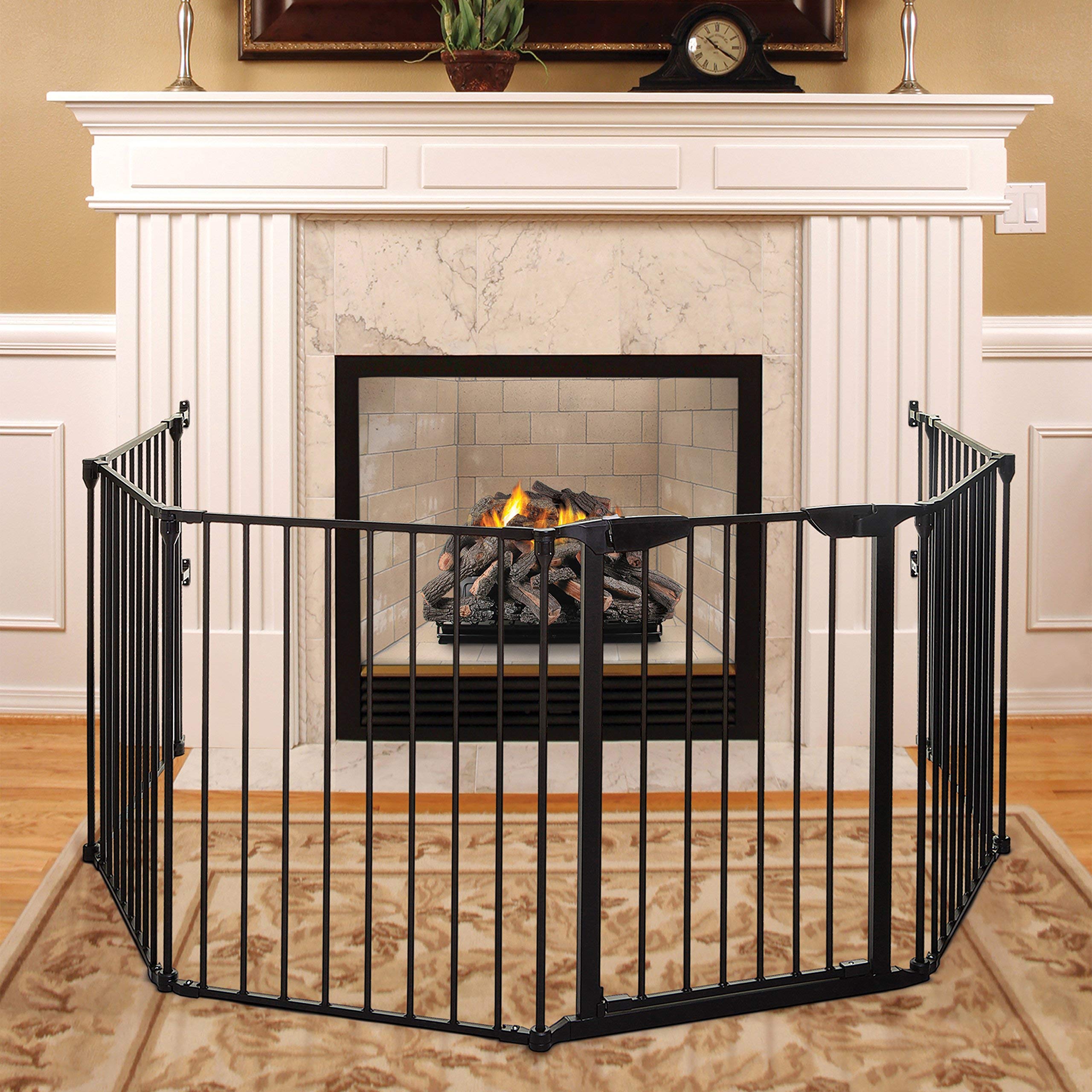 Dreambaby Mayfair Converta 3-in-1 Playpen - 6 Panel Baby Safety Gate & Toddler Play Yard | Foldable Design for Easy Storage | Secure Play Area for Infants & Kids | Perfect for Home, Nursery & Daycare Use - Black