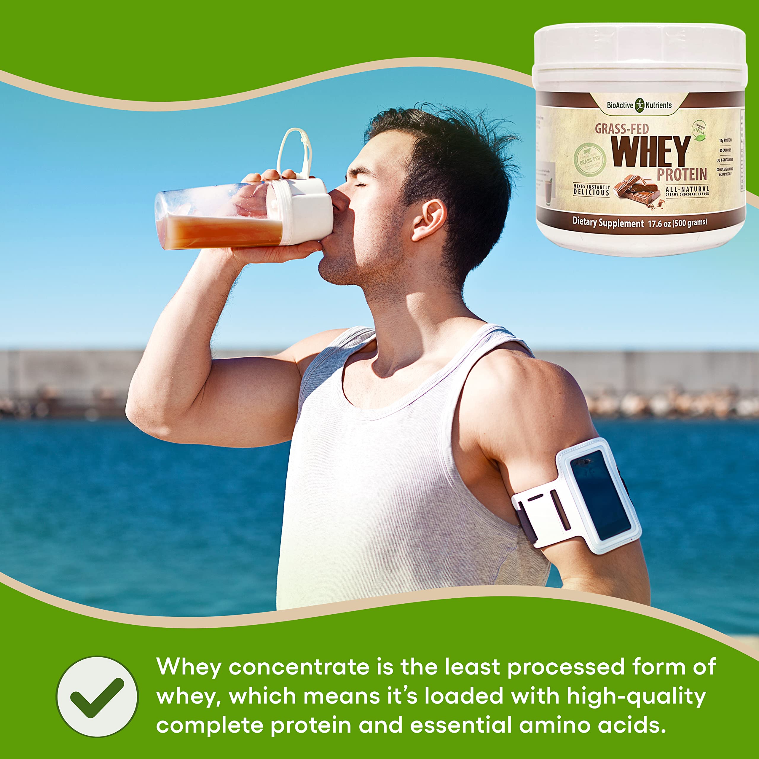Grass Fed Whey Protein Powder - Creamy Chocolate Milkshake Flavor | Undenatured, Non-GMO, Soy & Gluten Free | 14g Protein with Amino Acids & Glutamine | Keto Friendly (25 Servings) - Perfect for Post-Workout Recovery & Muscle Building