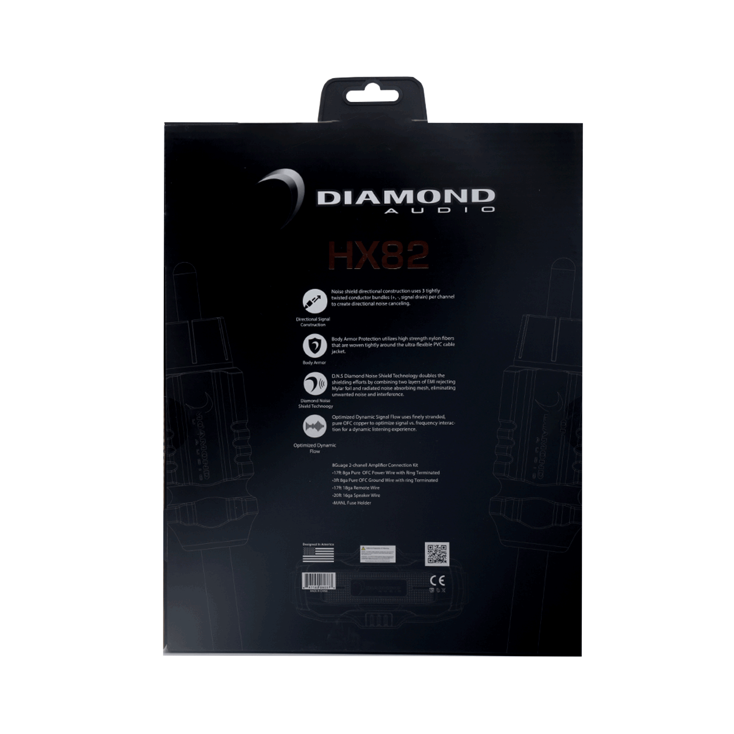 HX82 2 Channel 8 Gauge Amplifier Installation Kit with RCA Interconnect & 20ft Speaker Cable - Perfect for Car Audio Systems, Home Theater Setup, and Professional Sound Installations