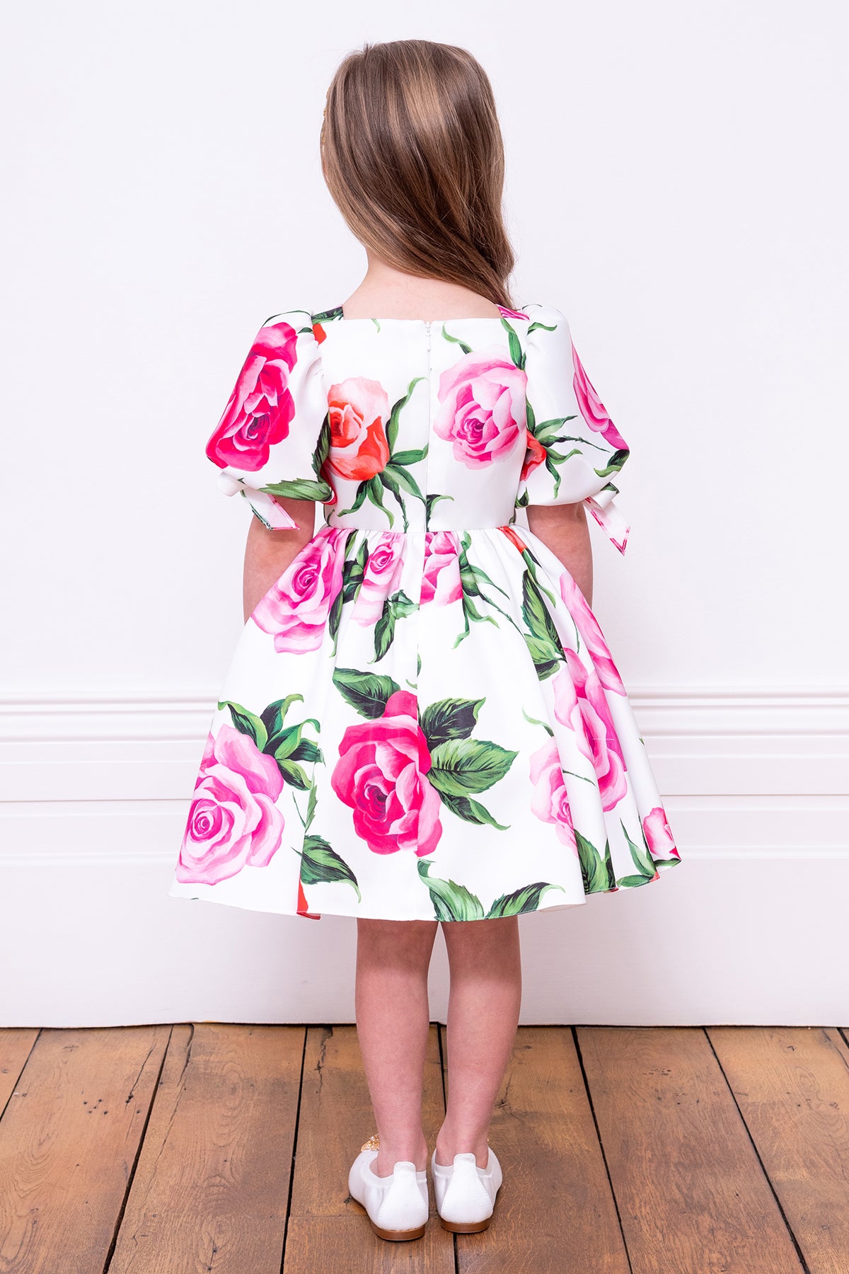 David Charles Giant Rose Girls Dress - Elegant Floral Party Gown for Special Occasions | Perfect for Birthday, Wedding & Photoshoot