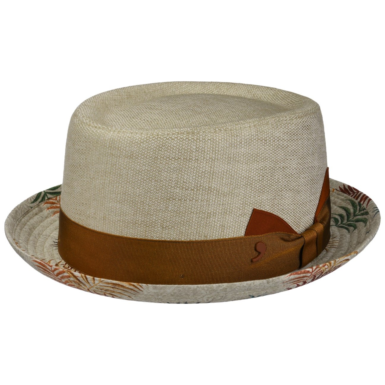 Denvio Pork Pie Linen Hat for Men & Women | Alfonso D'Este Summer Sun Hat | Breathable Lightweight Linen Fedora | Perfect for Beach, Outdoor, Travel & Casual Wear