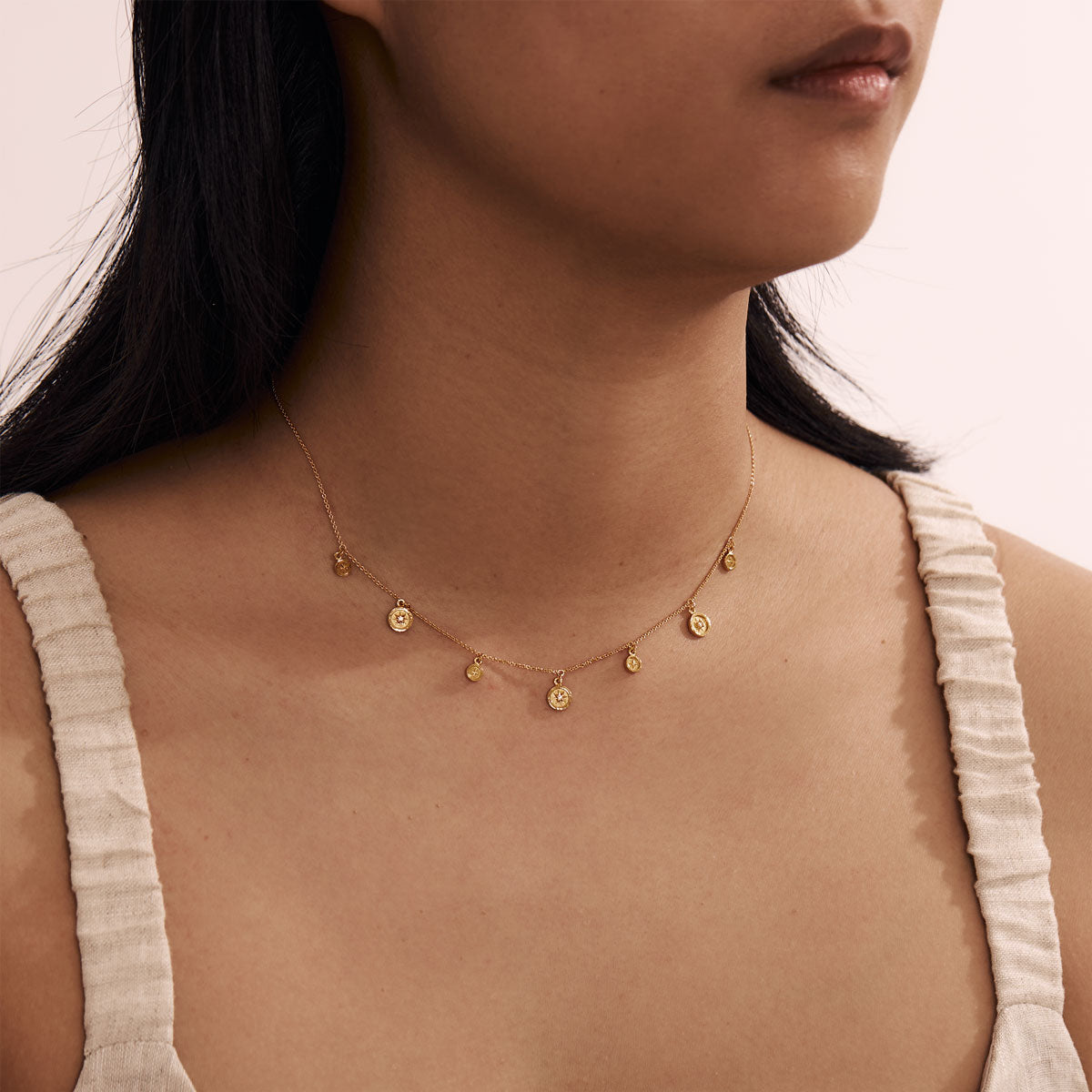 Asteria Gold Choker Necklace for Women - Elegant Layering Jewelry for Parties, Weddings & Date Nights