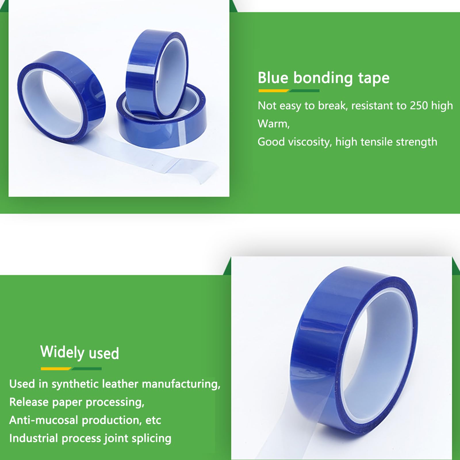 High Temperature Heat Resistant Sublimation Tape - 3 Rolls 20mm x 33m (108ft) - No Residue Adhesive for Heat Transfer - Perfect for T-Shirt, Mug & Tumblers Sublimation Printing (Blue)