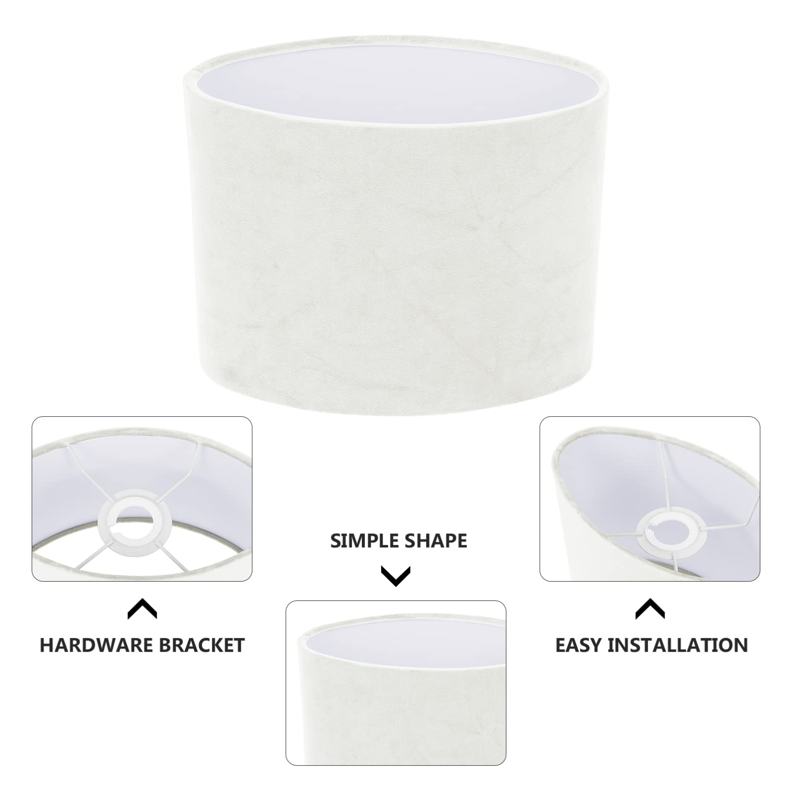 Beaupretty Oval Fabric Lampshade - E27 Table & Floor Lamp Replacement Shade - Light Cover & Protector for Living Room, Bedroom, Office Decor