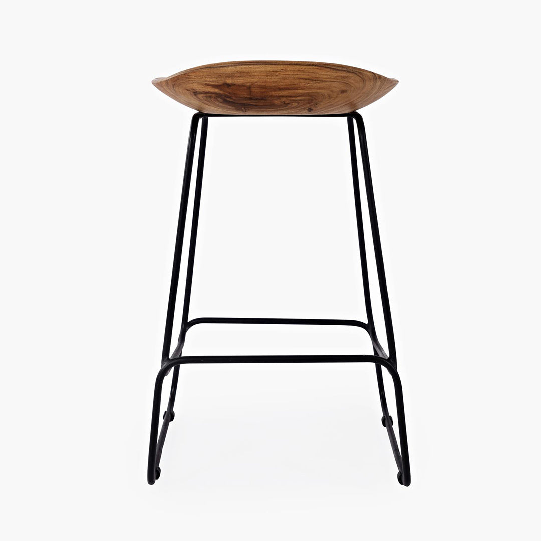 Nature's Edge Stool - Organic Bamboo Wooden Step Stool for Kitchen, Bathroom & Kids | Non-Slip, Lightweight & Durable Step Ladder for Home Use