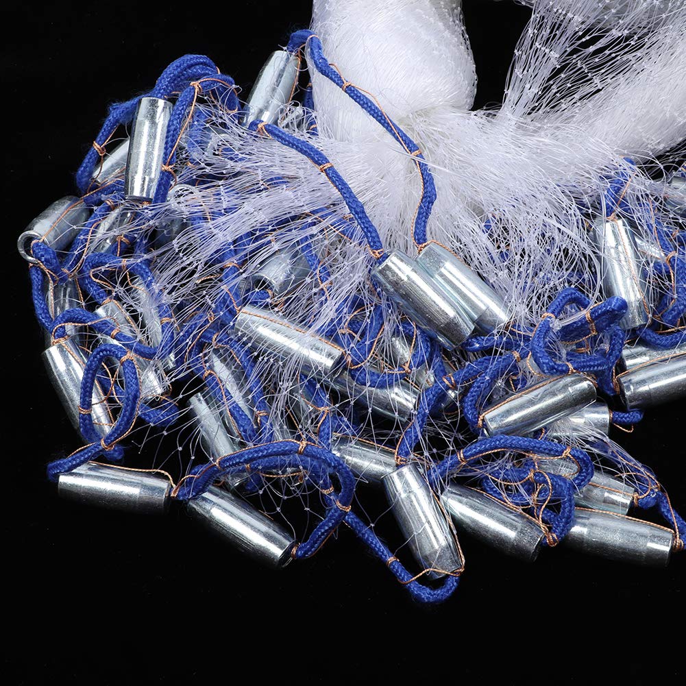 **Tnfeeon American Style Cast Fishing Net - 2.4m Nylon Monofilament Hand Throw Net for Bait Fishing in Rivers, Lakes & Coastal Waters - Perfect for Freshwater & Saltwater Fishing**