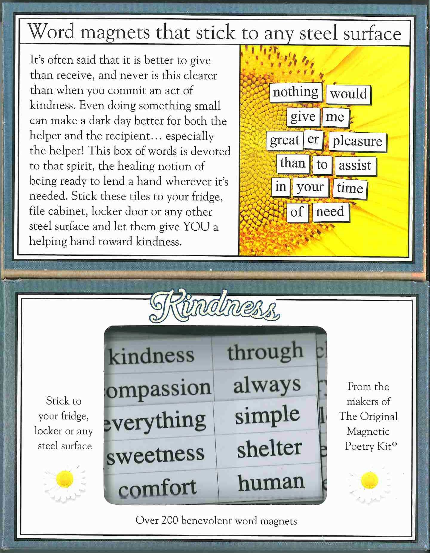 Magnetic Poetry Kindness Kit - Refrigerator Magnetic Words for Writing Poems & Letters - Made in USA - Perfect for Home, Office & Classroom Creativity
