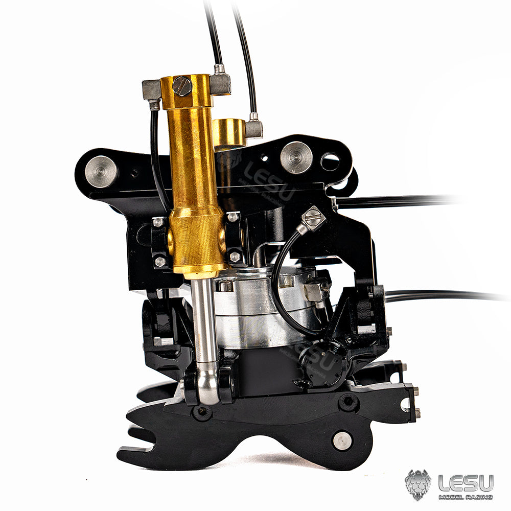 1/14 Scale LESU Aoue ET35 RC Hydraulic Excavator Metal Tiltable Bucket Grab Grapple - Quick Detachable Fixed Mount Crusher Attachment for Excavator Model - Perfect for Construction Simulation, RC Heavy Equipment Play, and DIY Engineering Projects