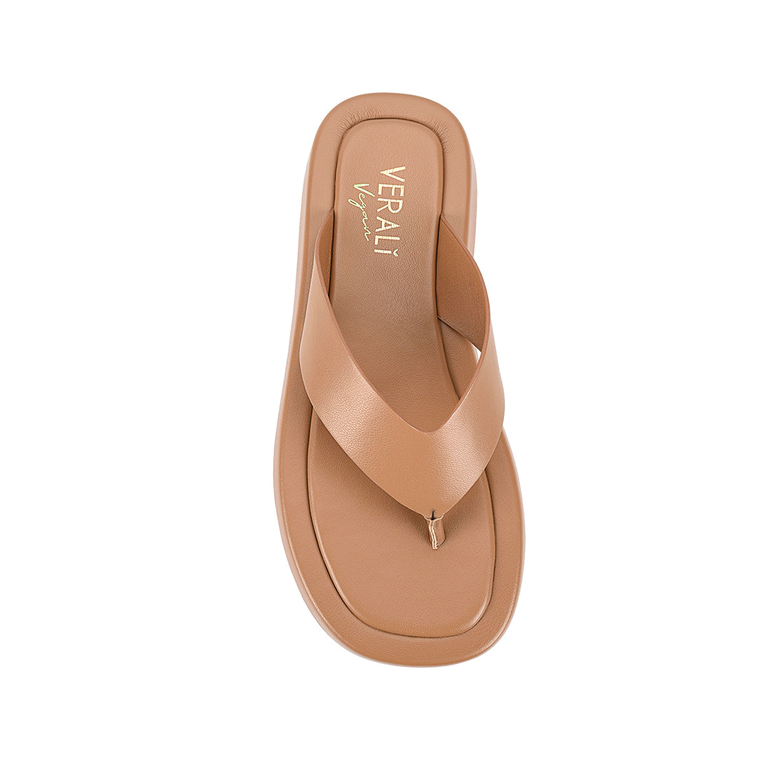 Bouncer II Flatform Thongs for Women - Dark Camel Tan Sandals | Comfortable Summer Beach Slides, Poolside Flip Flops, Casual Outdoor Footwear