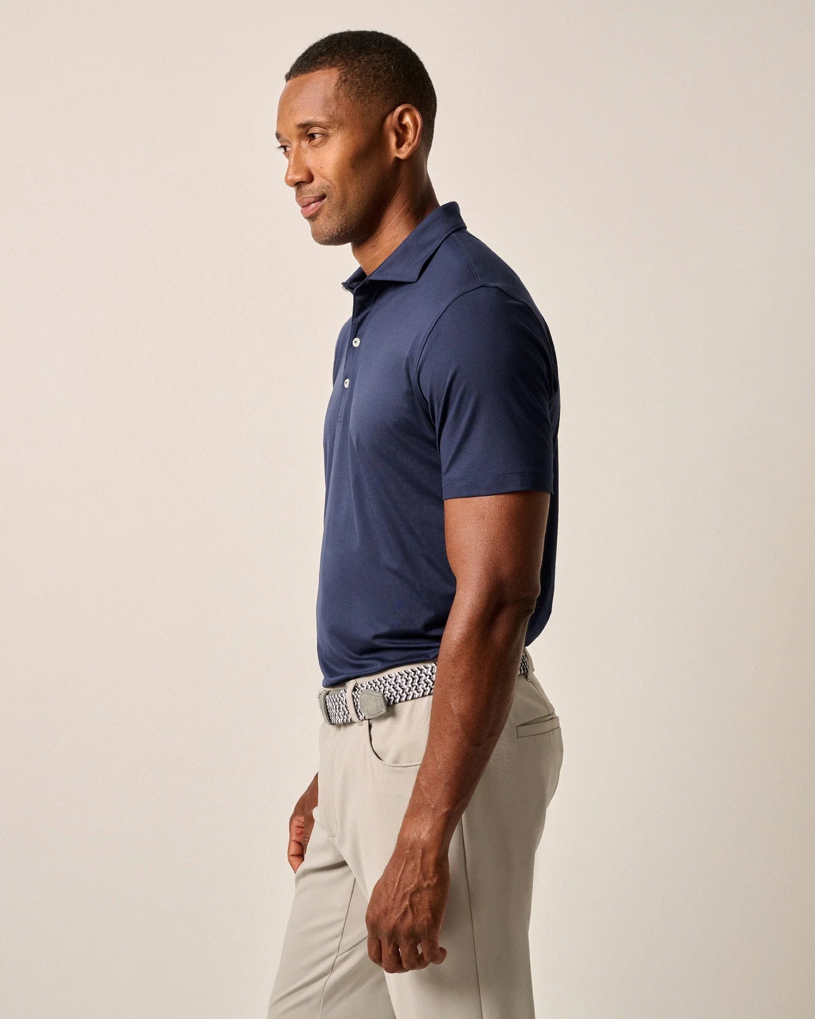 Johnnie O Men's Huron Performance Polo Shirt - Moisture-Wicking Golf & Casual Wear (Navy Blue) | Perfect for Golf, Tennis & Business Casual Outfits