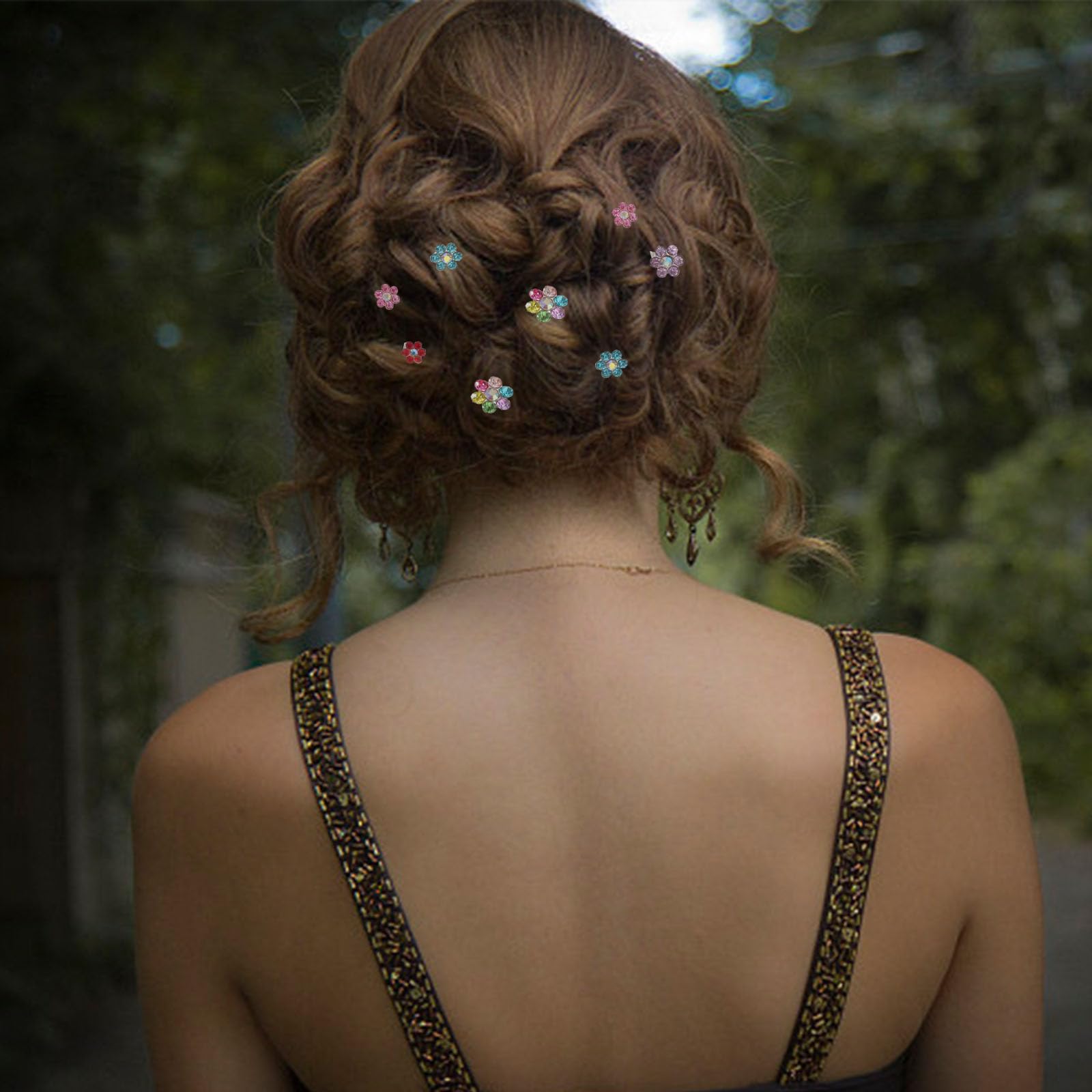 20Pcs Small Claw Hair Clips for Women - Rhinestone Flower Hair Barrettes for Thin/Medium/Thick Hair | Wedding, Bridal & Everyday Hair Accessories | Perfect for Parties, Dates & Special Occasions