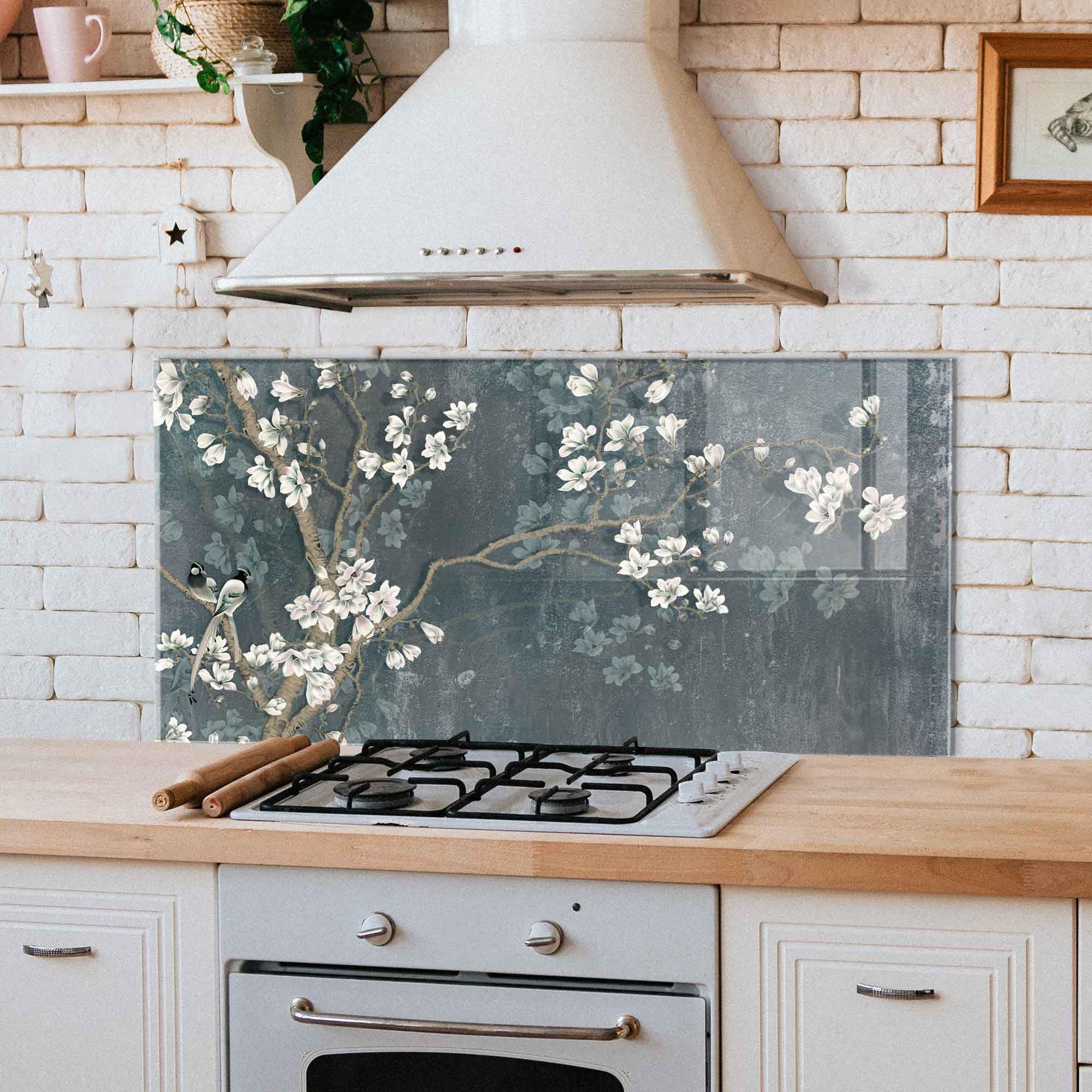 Premium Tempered Glass Kitchen Backsplash - 39x27