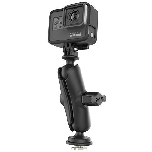 RAP-B-202-GOP1-354-TRA1U GoPro Track Ball Mount - Universal Camera Mount for GoPro Hero 11/10/9/8/7/6/5 - 360° Adjustable Action Camera Accessory for Biking, Surfing, Skiing & Outdoor Adventures
