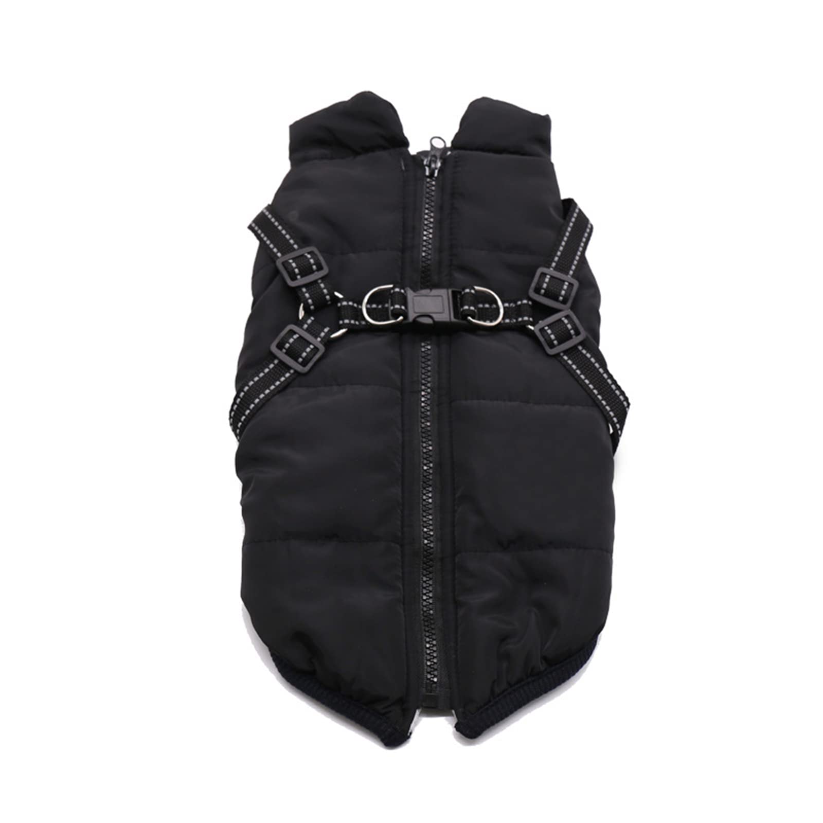 Small & Medium Dog Winter Coat - Warm Water-Resistant Down Jacket for Cold Weather, Snowsuit Vest for Dogs & Cats | Perfect for Outdoor Walks, Snow Play & Winter Adventures (Black, Large)