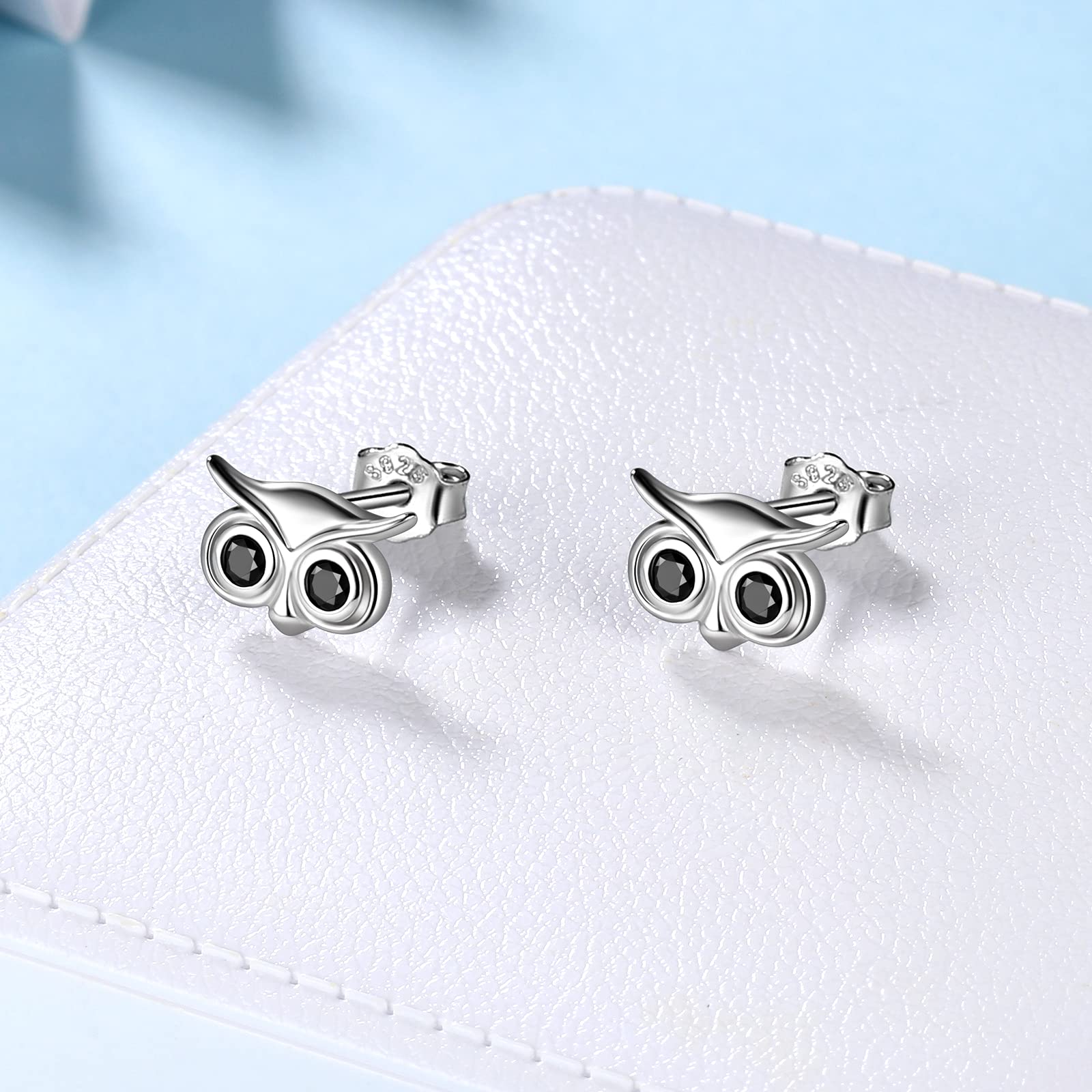 925 Sterling Silver Cute Animal Stud Earrings - Gecko, Lizard & Owl Designs for Women & Men | Unisex Jewelry Gift for Her | Perfect for Casual Wear, Parties & Special Occasions